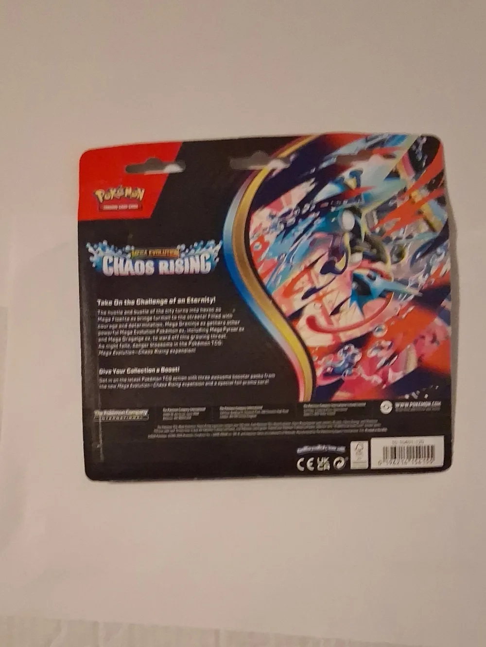 New Pokemon Mega Evolution Chaos Rising 3 Card Blister Pack &Special Promo Card